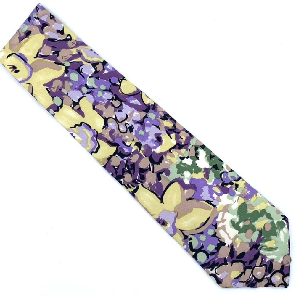 Vintage 90s Vitaliano Pancaldi Silk Tie Made in Italy Bold Floral